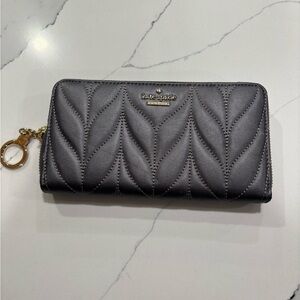 Kate Spade Charcoal Quilted Wallet